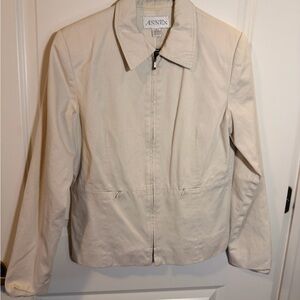 Casual Corner Cream Utility Jacket